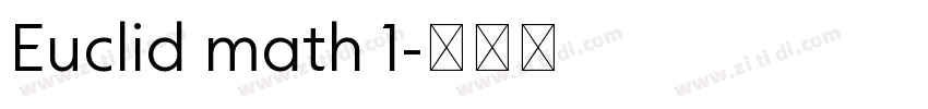 Euclid math 1字体转换